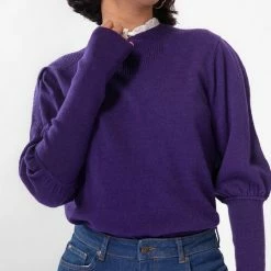 Sissy Boy Sissy-Boy - Paarse Fijngebreide Trui -Dameskleding Verkoop 550x825 447