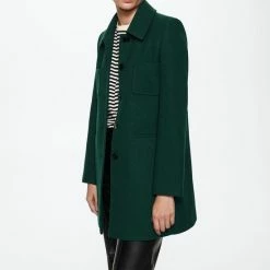 Mango Jas Wollen Jas Met Knopen 37905556 43 Dames Maat - XL