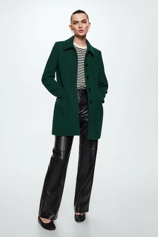 Mango Jas Wollen Jas Met Knopen 37905556 43 Dames Maat - XL 2 Mango Jas Wollen Jas Met Knopen 37905556 43 Dames Maat - XL - Afbeelding 2