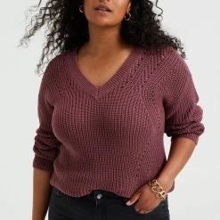 WE Fashion Dames Grofgebreide Trui - Curve -Dameskleding Verkoop 550x825 455