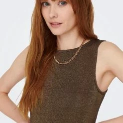 Jacqueline De Yong Top Jdylea S/l Reversible Top Jrs 15275409 Chocolate Brown Dames Maat - M