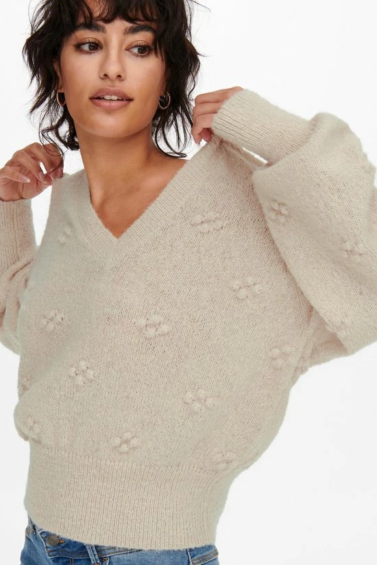 JDY JDYSIGRID LIFE L/S V-NECK DOT PULL. KNT Dames Trui - Maat L 7 JDY JDYSIGRID LIFE L/S V-NECK DOT PULL. KNT Dames Trui - Maat L - Afbeelding 7