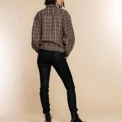 Geisha Blouse Blouse Grafisch Ikat Print 23593 26 Black/sand Dames Maat - L -Dameskleding Verkoop 550x825 521