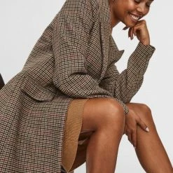 VERO MODA VMBLAST CHECK LONG WOOL JACKET GA Dames Jas - Maat XS -Dameskleding Verkoop 550x825 54