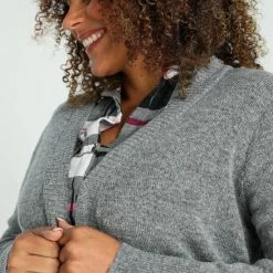 Paprika Lange, Effen Cardigan Met Lurex -Dameskleding Verkoop 550x825 542