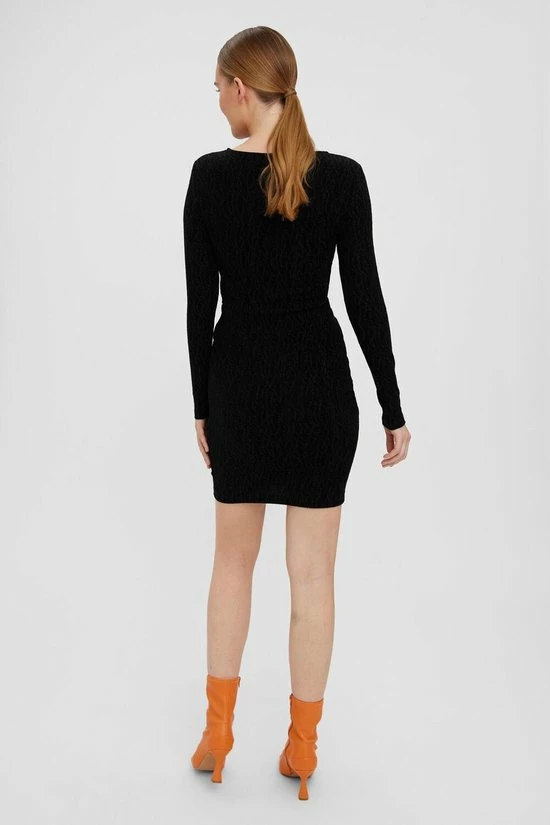 Vero Moda Jurk Vmkanz Ls Abk Knot Dress Jrs 10277560 Black/black Lure Dames Maat - S 4 Vero Moda Jurk Vmkanz Ls Abk Knot Dress Jrs 10277560 Black/black Lure Dames Maat - S - Afbeelding 4