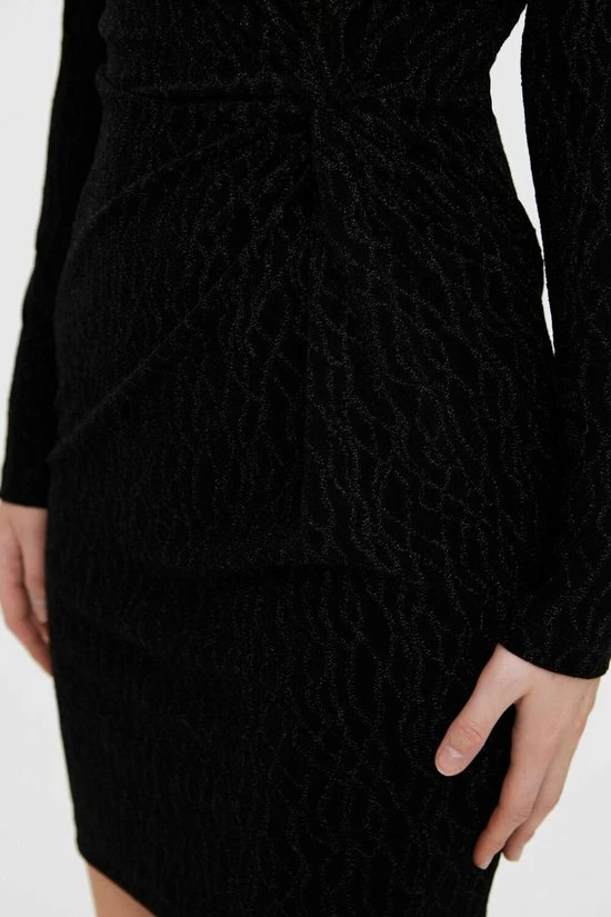 Vero Moda Jurk Vmkanz Ls Abk Knot Dress Jrs 10277560 Black/black Lure Dames Maat - S 5 Vero Moda Jurk Vmkanz Ls Abk Knot Dress Jrs 10277560 Black/black Lure Dames Maat - S - Afbeelding 5