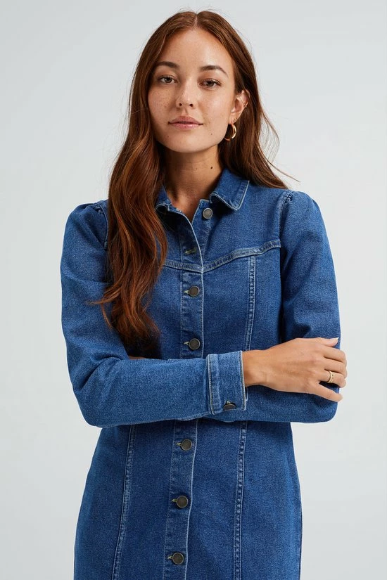 WE Fashion Denim Jurk Met Stretch 4 WE Fashion Denim Jurk Met Stretch - Afbeelding 4