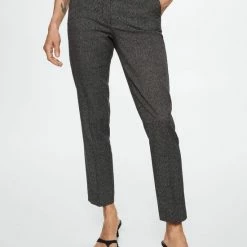 Mango Broek Skinny Pied De Poule Pantalon 37005135 94 Dames Maat - W32
