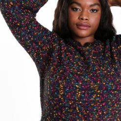 Paprika Trui Met Ringetjesmotief Van Veelkleurig Breiwerk -Dameskleding Verkoop 550x825 593