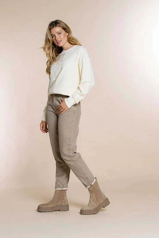 Geisha Trui Patchwork Crewneck Sweater 23509 10 Off-white Dames Maat - XL 7 Geisha Trui Patchwork Crewneck Sweater 23509 10 Off-white Dames Maat - XL - Afbeelding 7