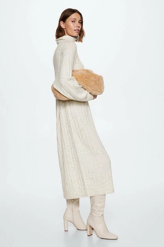 Mango Jurk Geribde Jurk Met Omgeslagen Col 37067731 05 Dames Maat - L 5 Mango Jurk Geribde Jurk Met Omgeslagen Col 37067731 05 Dames Maat - L - Afbeelding 5