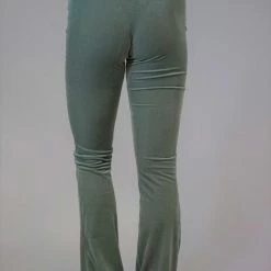 La Pèra Groene Rib Flair Broek Fluweel Vrouwen Flared Pants Dames - Maat M -Dameskleding Verkoop 550x825 639