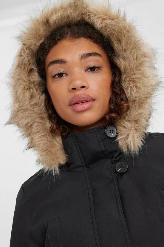 Vero Moda Jas Vmstorm 3/4 Parka 10272908 Black Dames Maat - XS 5 Vero Moda Jas Vmstorm 3/4 Parka 10272908 Black Dames Maat - XS - Afbeelding 5