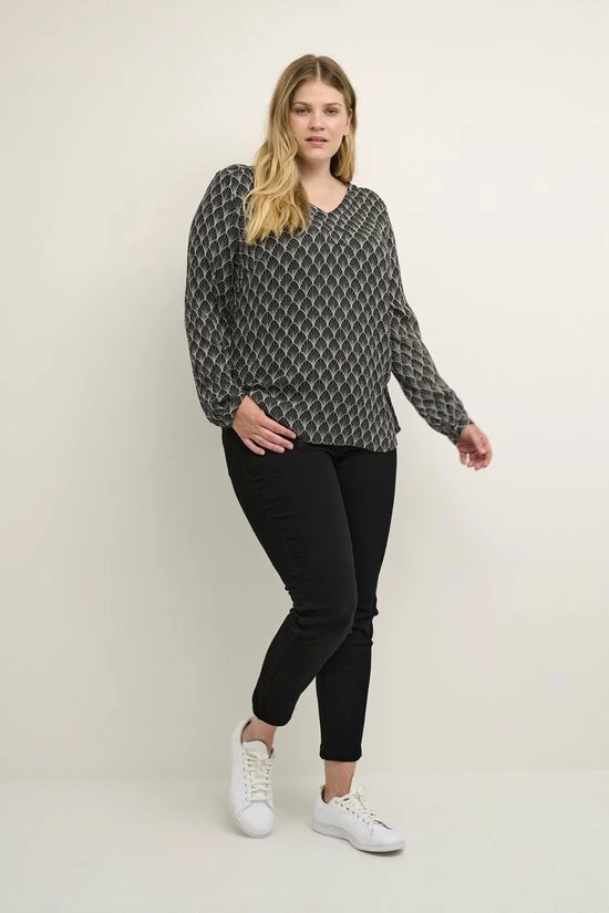 Kaffe Curve KColive Ami Blouse Dames Blouse - Maat 48 3 Kaffe Curve KColive Ami Blouse Dames Blouse - Maat 48 - Afbeelding 3