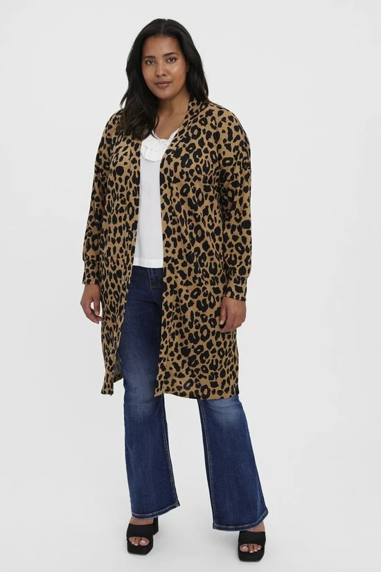 VERO MODA Curve VERO MODA VMOLIVIA LS OPEN LONG CARDIGAN BOO CURVE Dames Vest - Maat 48-50 6 VERO MODA Curve VERO MODA VMOLIVIA LS OPEN LONG CARDIGAN BOO CURVE Dames Vest - Maat 48-50 - Afbeelding 6