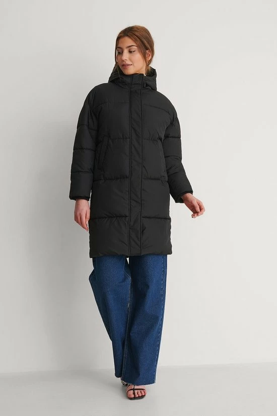 NA-KD Lange Gewatteerde Jas Dames - Maat EU 36 1 NA-KD Lange Gewatteerde Jas Dames - Maat EU 36
