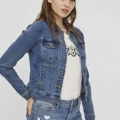 Vero Moda VMHOT SOYA LS DENIM JACKET MIX GA NOOS Dames Jas - Maat M -Dameskleding Verkoop 550x826 31