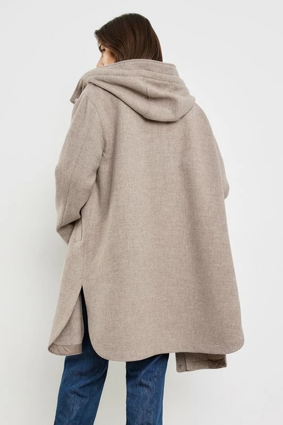 GERRY WEBER Dames Korte Mantel Van La Lana Moretta-wol Nude-42 5 GERRY WEBER Dames Korte Mantel Van La Lana Moretta-wol Nude-42 - Afbeelding 5