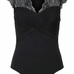 Pieces Kanten Body - Atianna Bodystocking - XS - Zwart