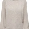 Jacqueline De Yong Trui Jdyrue L/s Roll Neck Pullover Knt 15271309 Chateau Gray/melange Dames Maat - L